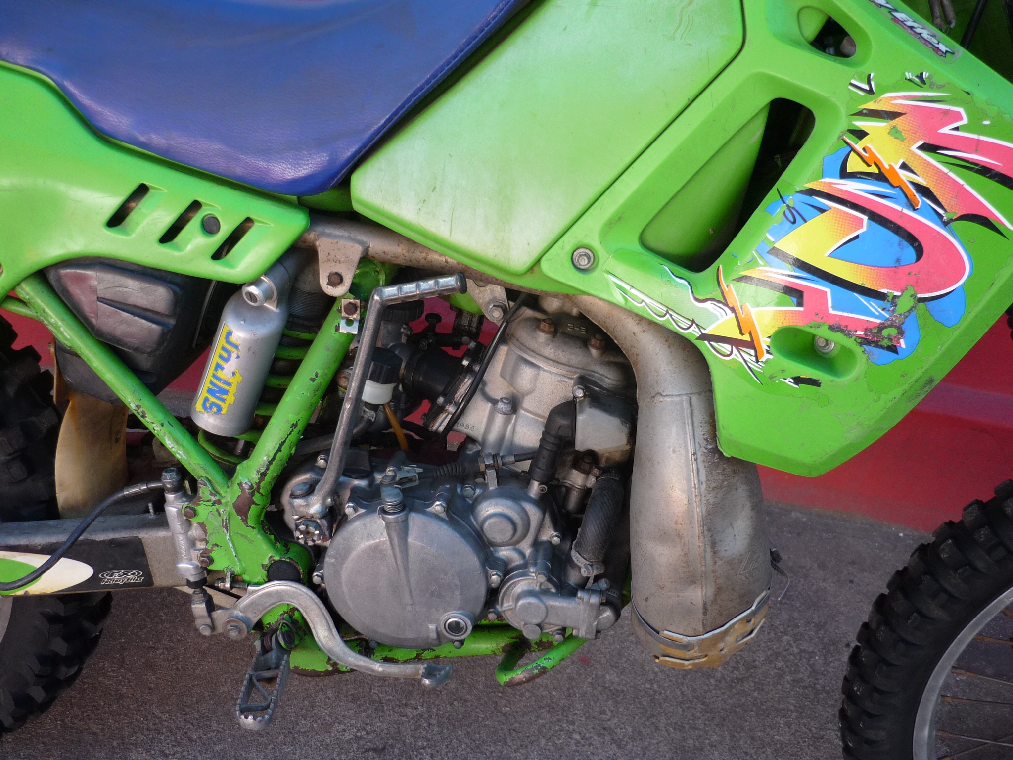 1989 KAWASAKI KDX 200 - Bras De Sous-Cadre - Motocross Enduro Tout